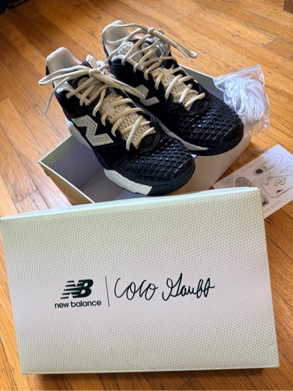 New Balance Coco CG2 Tennis Shoes Black Cream Women’s Size US 6  Coco Gauff